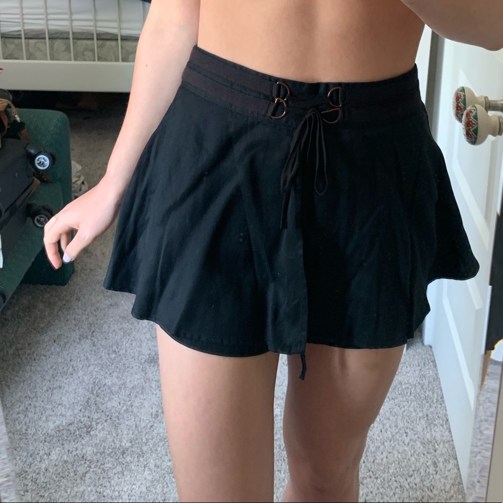 free people navy high wasted shorts